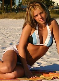 pretty teen on holiday at the beach